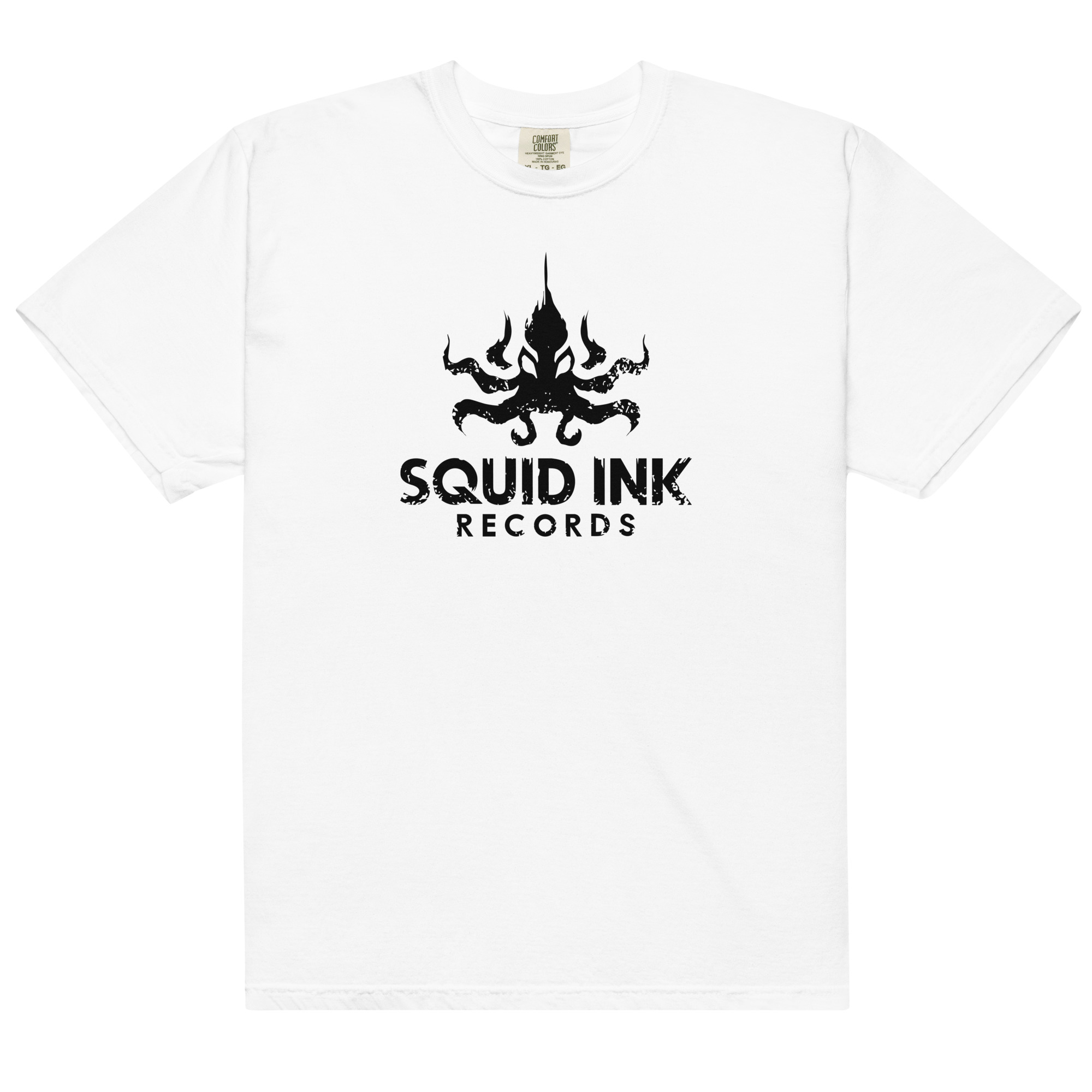 Squid Ink Records Logo T-Shirt | Premium House Music DJ Tee | Unisex Garment-Dyed Heavyweight Shirt